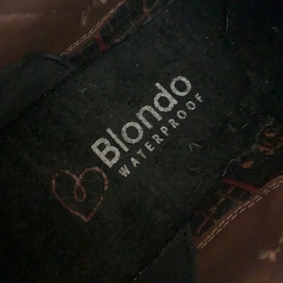 Blondo Waterproof Eliza Suede Ankle Booties Brown Boots Square Heel Size… - Picture 9 of 12